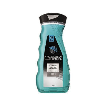 Lynx 3-in-1 Body/Face/Hair Wash 400ml - Ice Chill Frozen Mint & Lemon Scent
